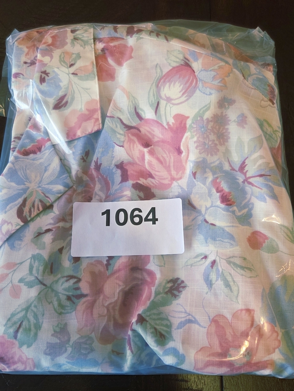VINTAGE California Connection Floral Blouse NWT Double Breasted Pastel Large - Picture 12 of 12